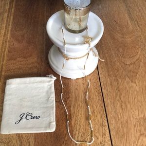 NWT J.Crew Metal and Rope Knot Necklace